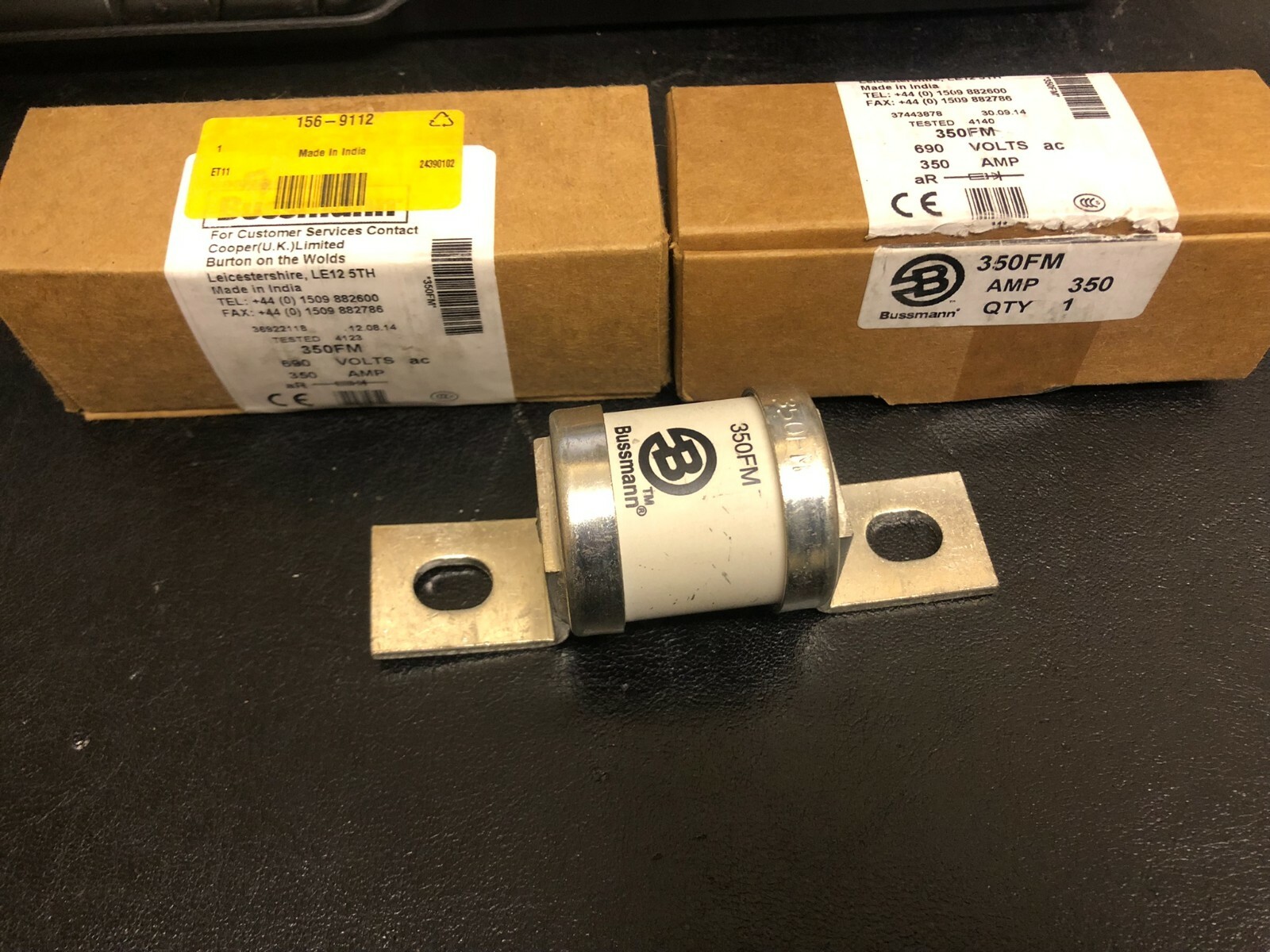 Fusible Bussman Cooper 350 amperios 690 voltios nuevo en caja original - 156-9112- - Image 3