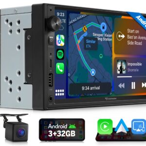 Radio estéreo para automóvil Eonon 7" pantalla IPS 2 DIN Android 14 GPS navegación por satélite reproducción de automóviles sin DVD-