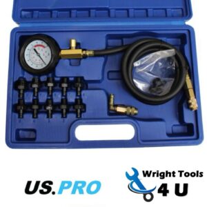 Kit de prueba de presión de aceite automotriz US PRO Tools 12 piezas, bomba, bajo NUEVO 5388-
