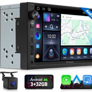 Unidad Principal 7" Coche Estéreo Doble DIN Android 14 GPS CarPlay Radio Bluetooth 3+32GB-