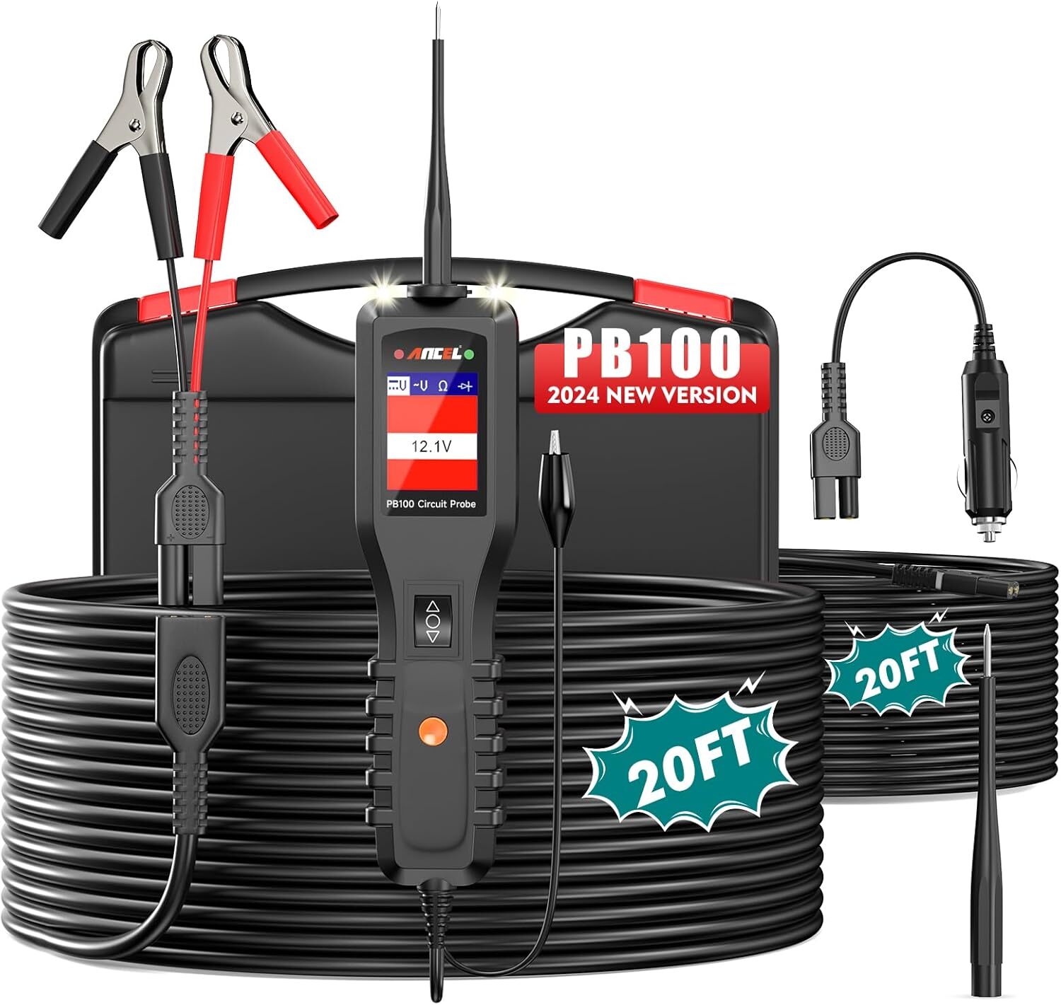 Herramienta de diagnóstico de coche sistema eléctrico sonda probador de circuitos Ancel PB100 12V 24V- - Image 4