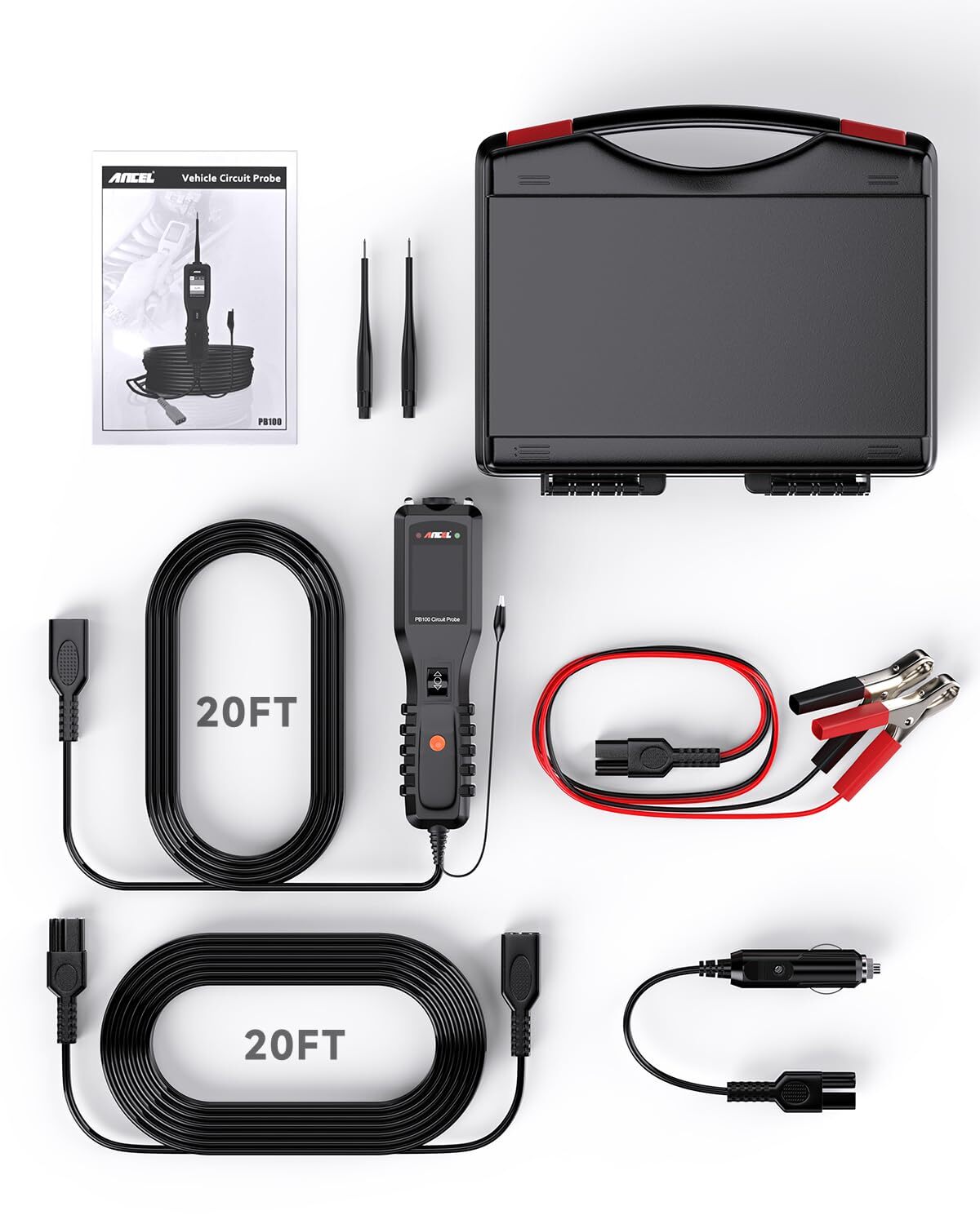 Herramienta de diagnóstico de coche sistema eléctrico sonda probador de circuitos Ancel PB100 12V 24V- - Image 5