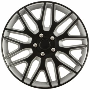 Juego de 4 tapacubos de 15" negro-plateado negro-plateado 15 pulgadas Dakar NC-