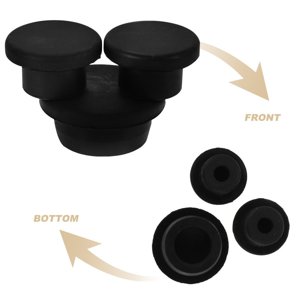 Enchufe de carrocería de goma compatible con 3 piezas para repuesto de drenaje de bandeja de piso de coche Jeep- - Image 5