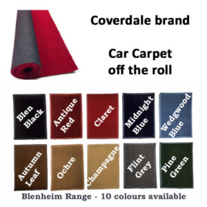 Alfombra de coche - alfombra de coche 1,5 m de ancho (5 pies) se vende por metro de marcha 10 colores-