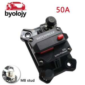Protector portafusibles en línea automotriz de audio para disyuntor de 50 amperios para automóvil-