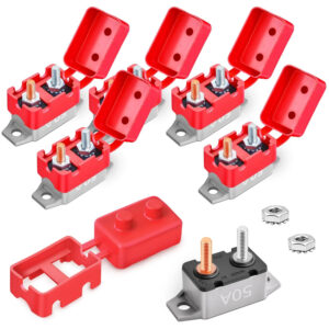 Disyuntor de reinicio automático de 50 amperios 12 V-24 V CC para automóvil marino barco coche-