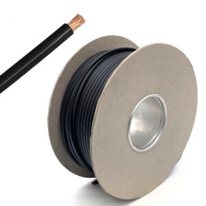 AUTOMOTRIZ 12V 24V MONO NÚCLEO PARED CABLE NEGRO 6MM 50 AMP - ROLLO 30M-