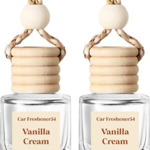 HoogaLife Ambientador Coche Difusor Paquete de 2 Crema Vainilla Larga Duración Hecho en EE. UU.-