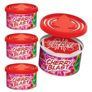 LITTLE TREES Car Air Freshener Fiber Can Scent - Cherry Blast (4) Air Fresheners