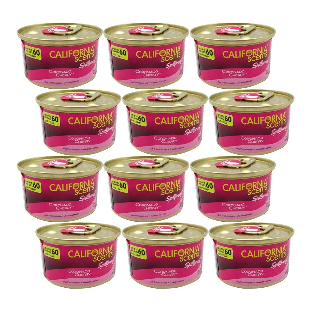 Ambientadores de aire para auto California Scents - Coronado Cherry, paquete de 12/latas-