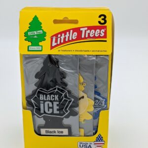 Ambientadores de aire para coche Little Trees: hielo negro, vainillaroma, coche nuevo - 10 paquetes de 3-