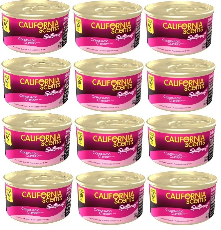 Ambientadores de aire California Scents Coronado Cherry Car paquete de 12 latas de 1,5 onzas nuevos- - Image 3