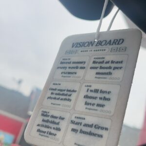 Ambientador de aire personalizado Vision Board tarjeta perfumada personalizado hecho a mano-