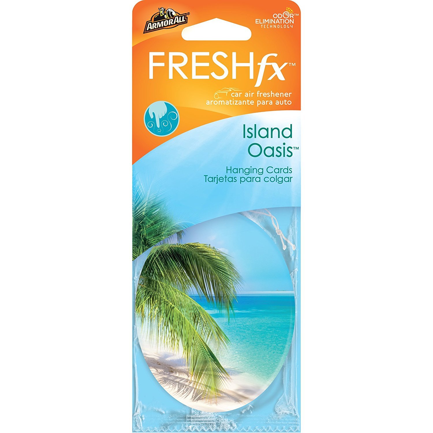 Tarjeta colgante ambientador coche Armor All FRESHfx, 3 unidades (Island Oasis)-