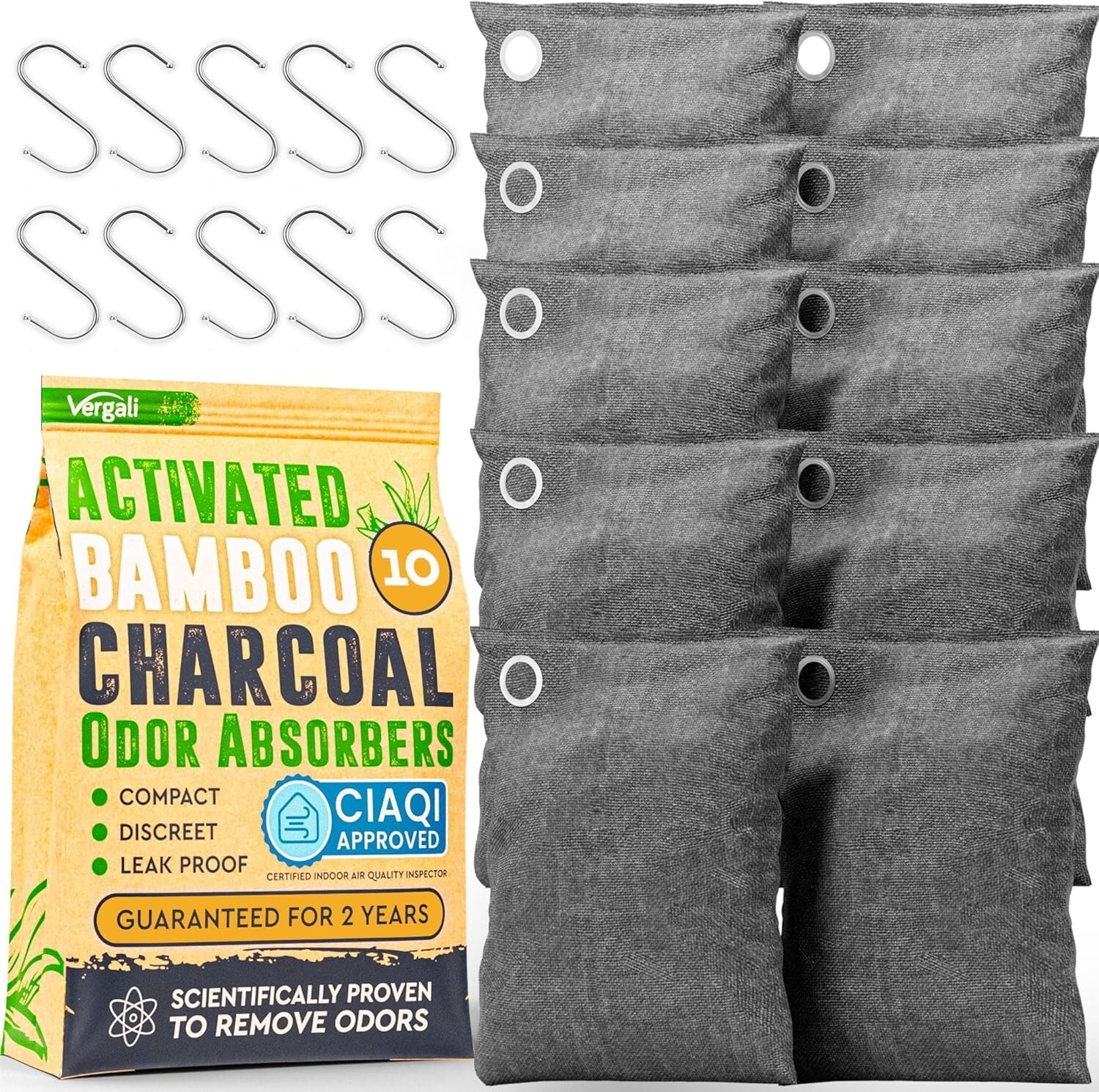 Paquete versátil de 10 bolsas de carbón activado para control de olores - frescura sin perfume- - Image 3