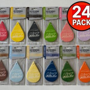 Paquete de 24 ambientadores de aire para automóvil aroma colgante de larga duración elección automática paquete a granel-