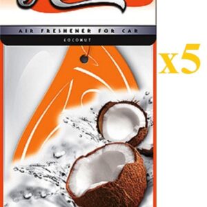 5 x Ambientadores Coche Coco Mon Areon Calidad Perfume Oficina Taxi Aroma-