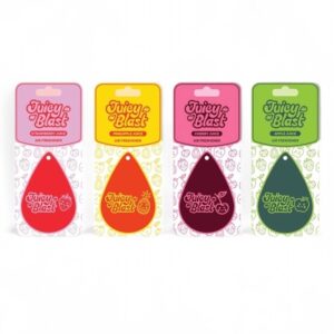 Paquete de 4 ambientadores de coche Juicy Blast - piña, cereza, manzana y fresa-