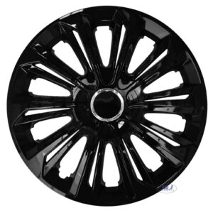Juego de 4 tapas de bujes negras brillantes de 15 pulgadas fuertes de 15"-
