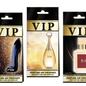 3 ambientadores de coche premium VIP surtidos para ella 300, 350, 540-