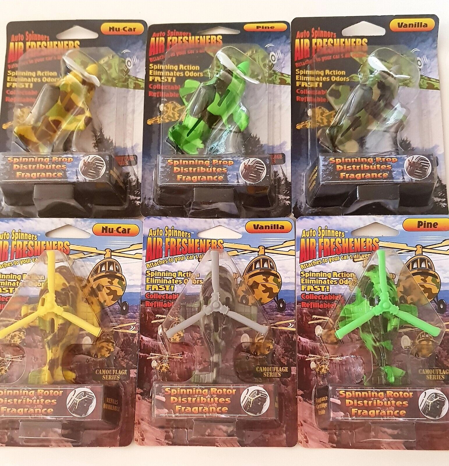6x Ambientadores Coche Avión Helicóptero Clip En Ventilación Hélice Novedad Fragancia - - Image 5