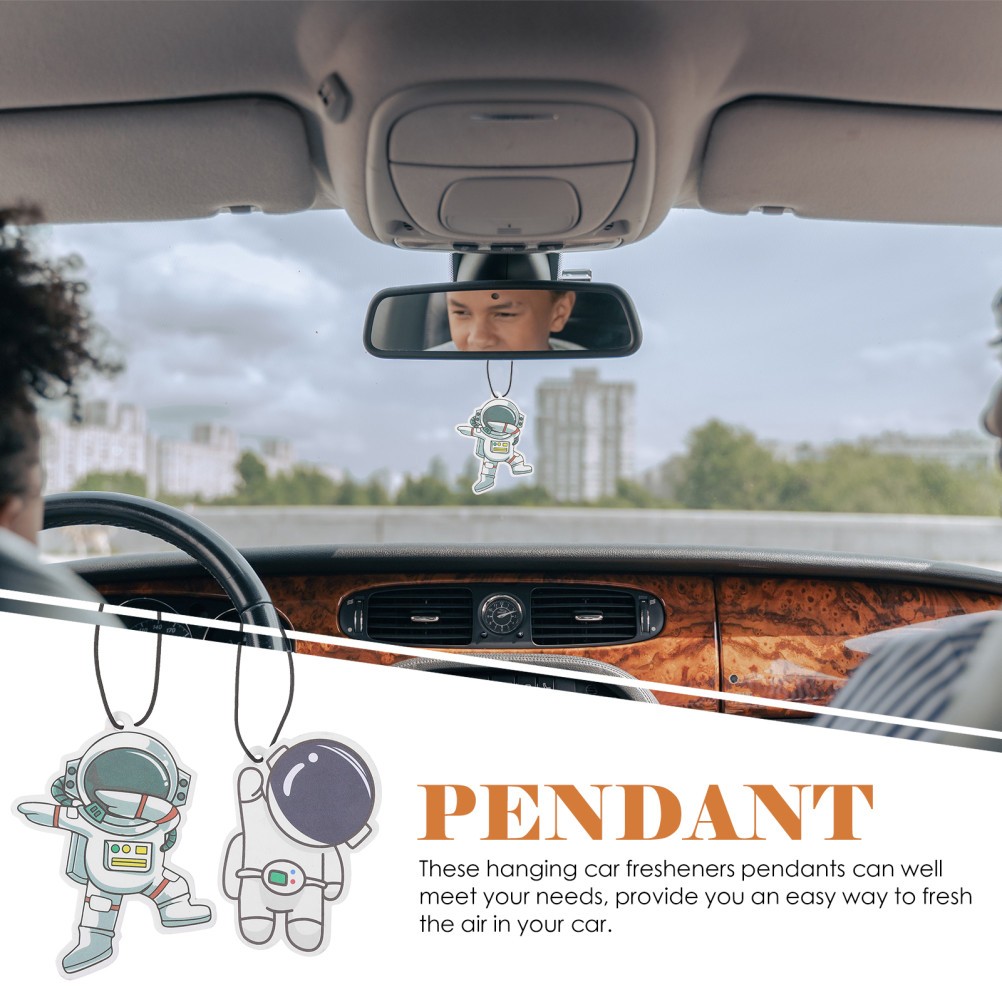 8 Piezas Novedad Ambientador Coche Ambientador Colgante Astronauta Ornamento- - Image 2