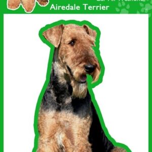 Airedale Terrier Regalo para Perros - 4 x Ambientadores Coche Perros Olor-