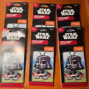 6 NUEVO Ambientadores Star Wars Dark Ice Scent Wiggle ~ Darth Vader-