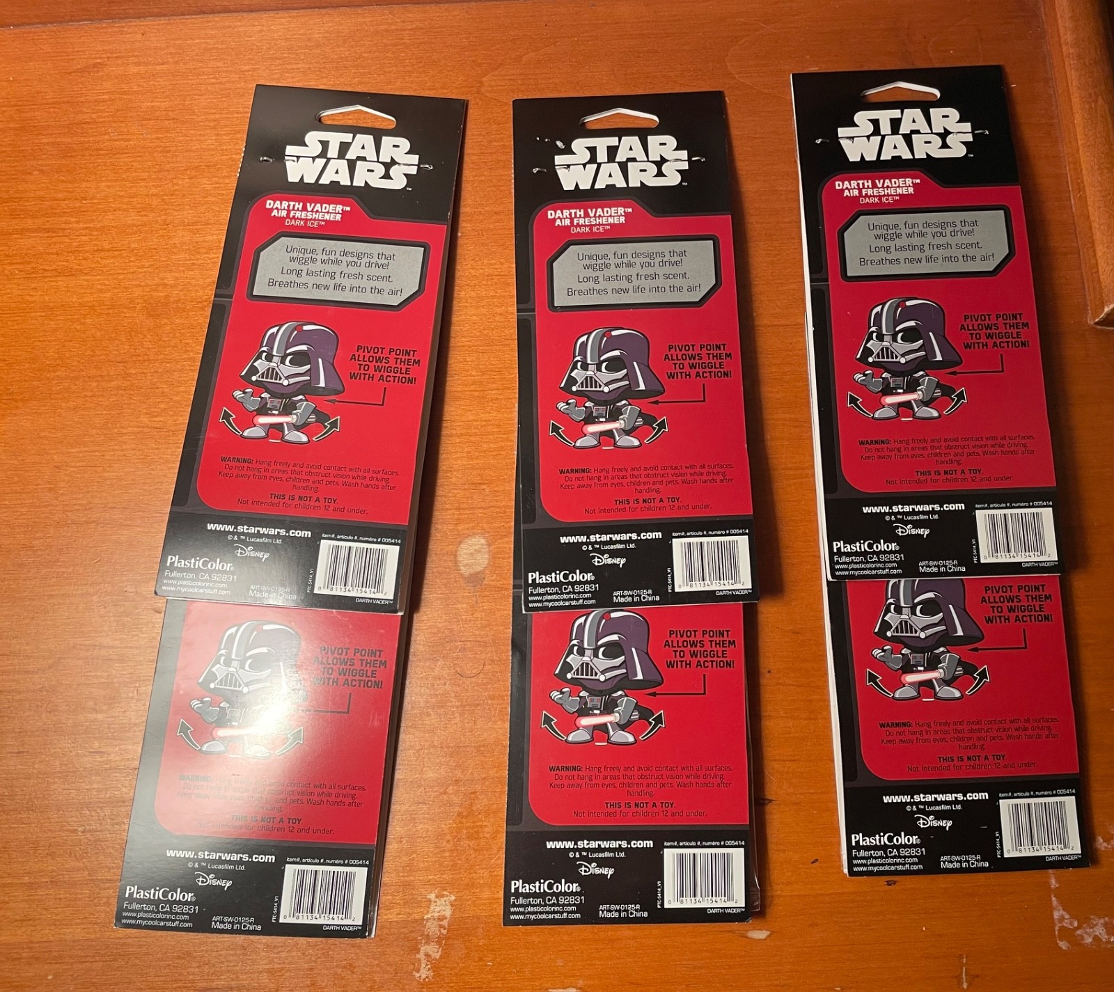 6 NUEVO Ambientadores Star Wars Dark Ice Scent Wiggle ~ Darth Vader- - Image 2