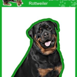 Ambientadores de coche Rottweiler Dog 4 x Smelly Dogs, empaquetados individualmente-