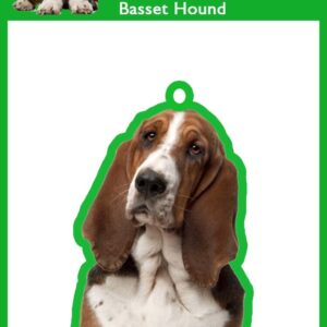 Basset Hound Regalo Perro - 4 x Ambientadores Coche Perros Olor-