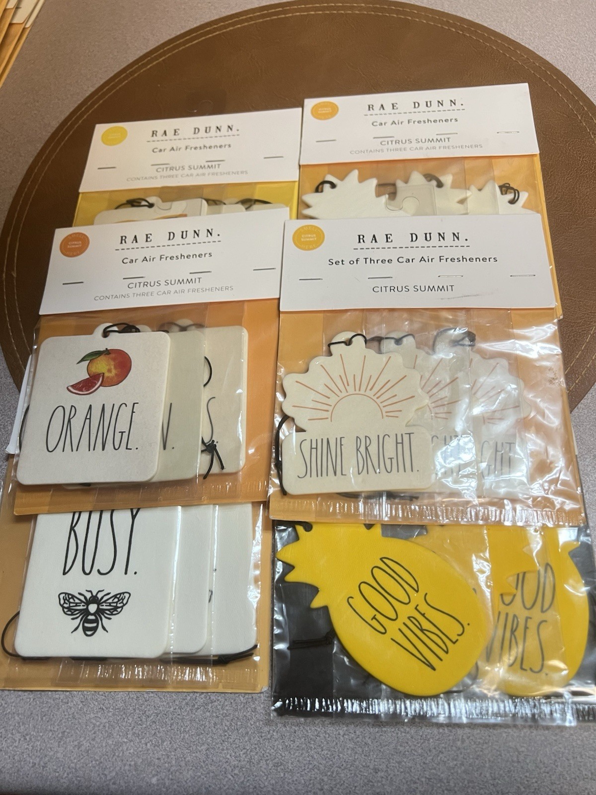 Ambientadores Coche Rae Dunn NUEVO Lote CITRUS SUMMIT Perfumados 18 piezas- - Image 4