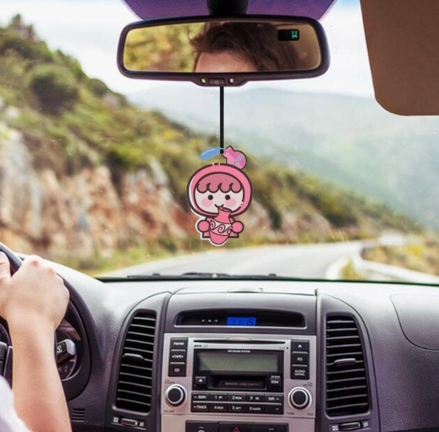 Paquete de 12 ambientadores colgantes para coche Acuario aroma jazmín astrología zodiaco niña- - Image 4