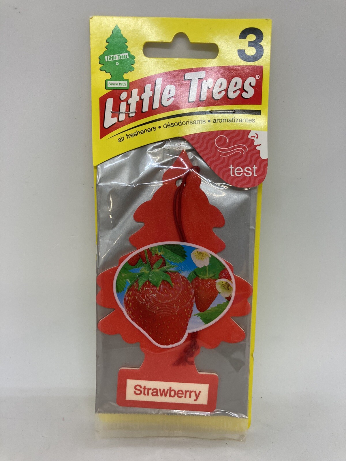 Paquete de 3 ambientadores de coche Little Trees ~ fresa-