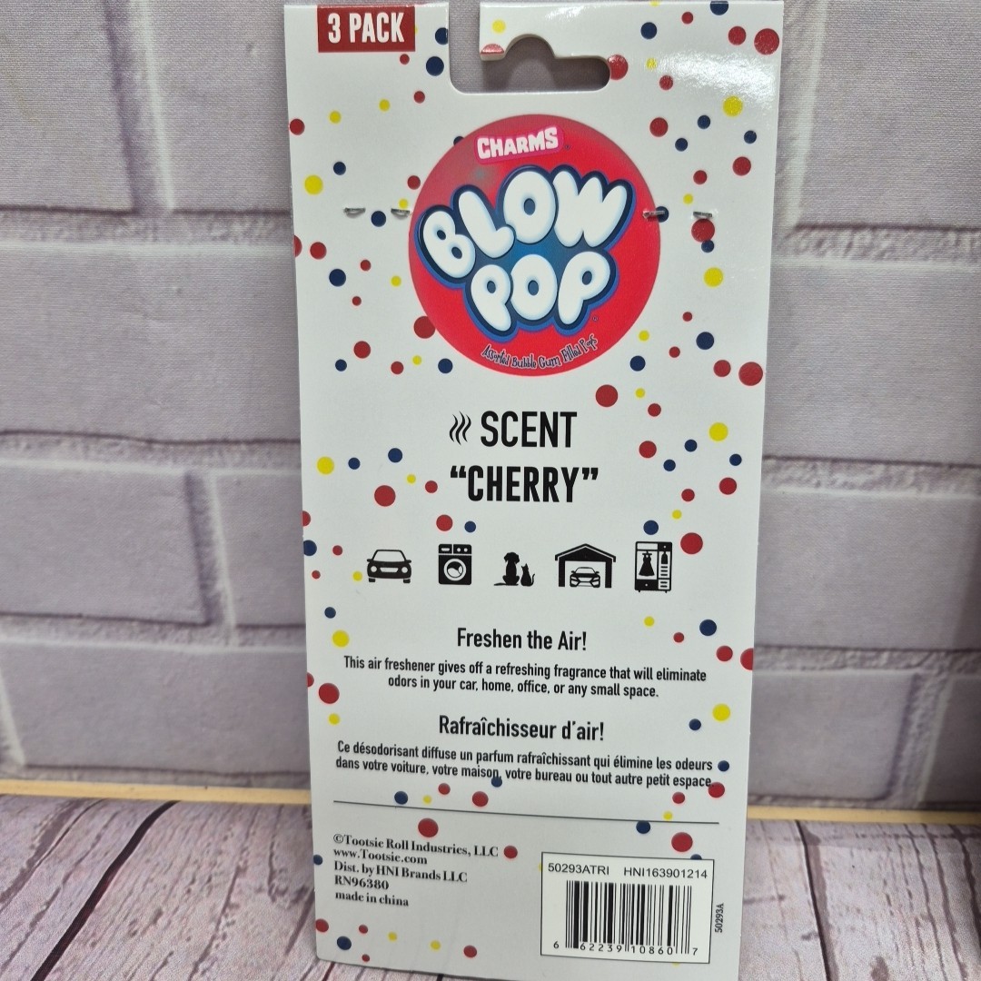 Ambientador coche Charms Blow Pop cereza lote de 3 paquetes, -NUEVO SELLADO- - Image 4
