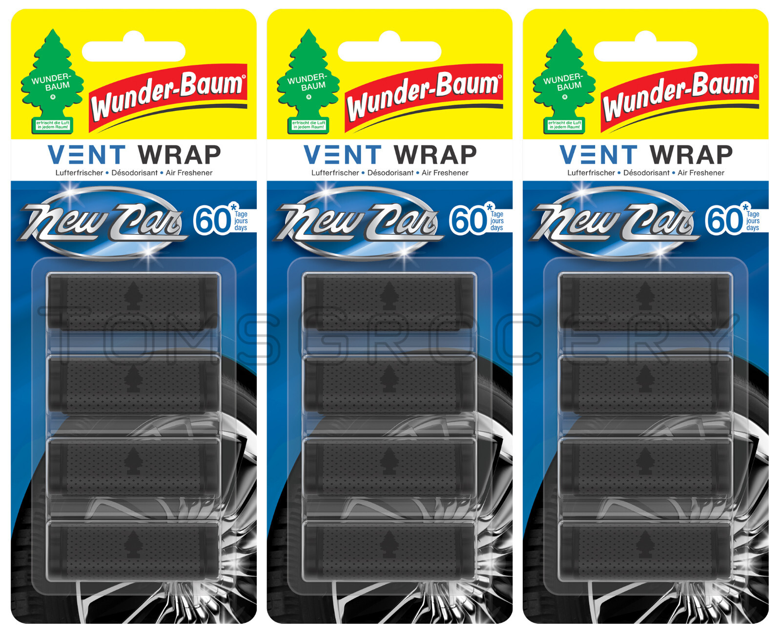Ambientadores de aire para coche 3 WUNDER BAUM VENT WRAP NUEVO-