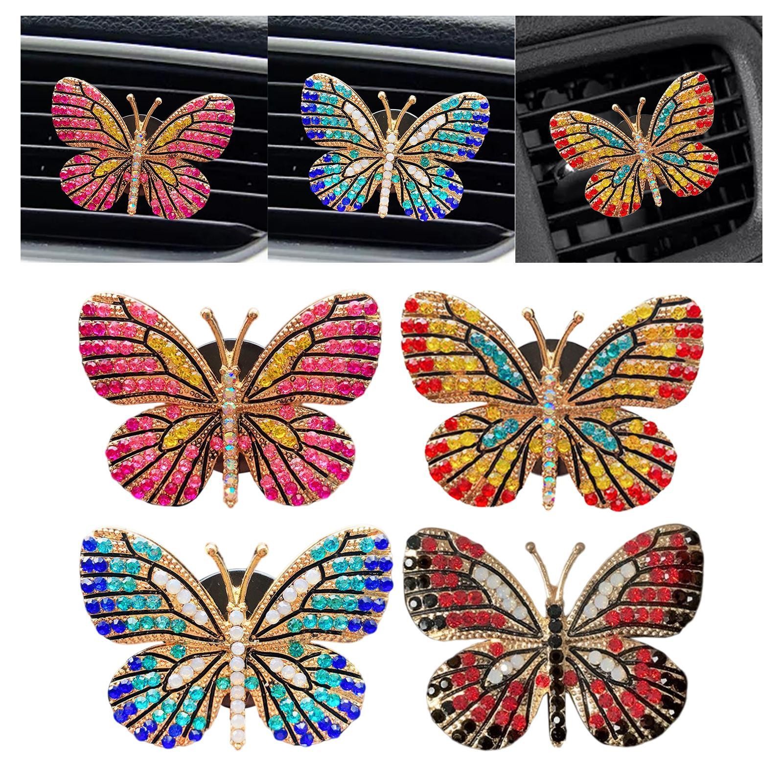 Bling Butterfly Air Vent Clips Car Decoration Car Air Fresheners Vent Clips
