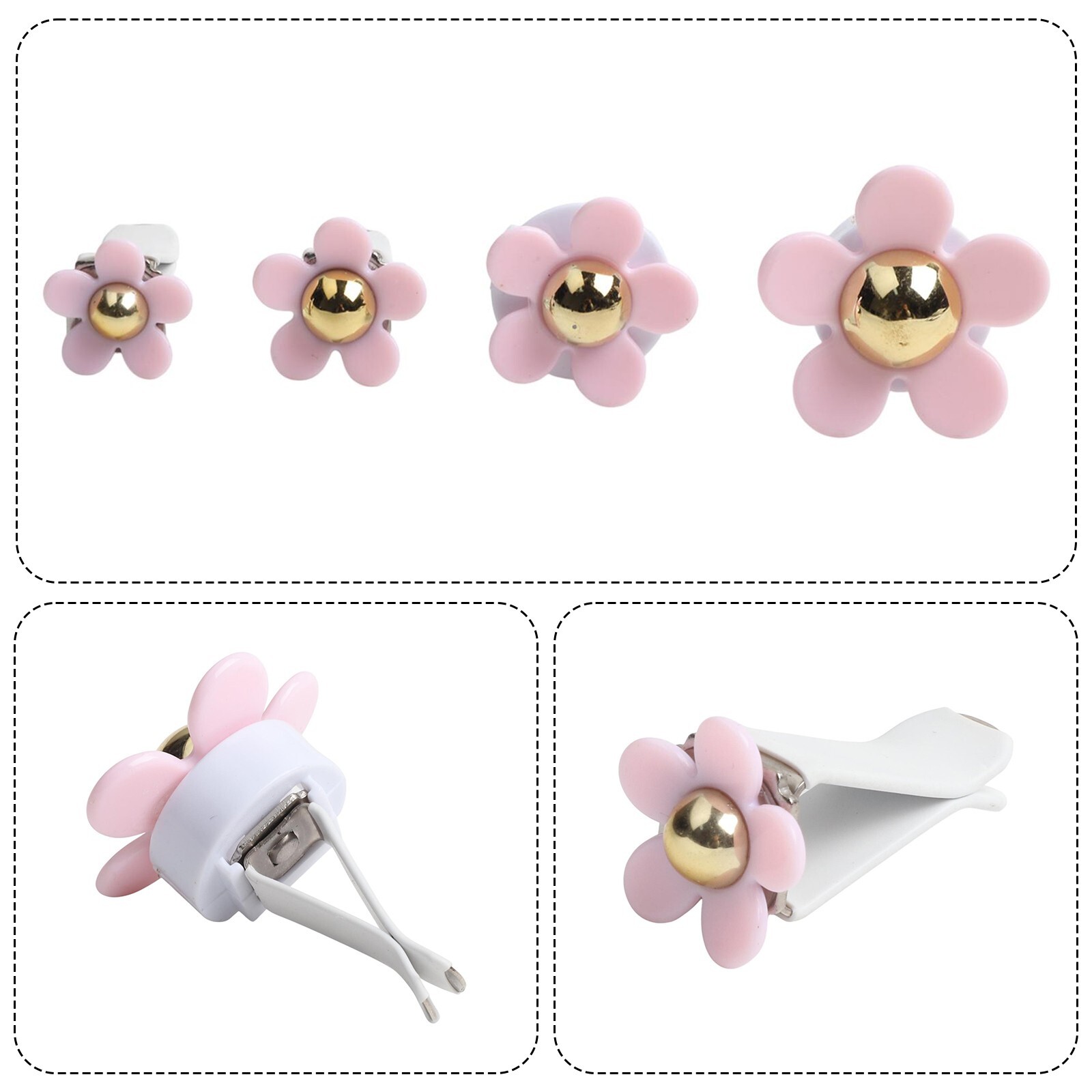 Ambientadores de aire con clip de ventilación pequeños para automóvil Daisy de 4 piezas para despertar alegría-