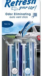 Ambientadores de aire Vent Stick para automóvil, aroma a brisa fresca/auto nuevo, paquete de 4 - 09578Z-