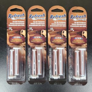 RARE 8-Pack LEXOL LEATHER Refresh Your Car Vent Clip Air Fresheners