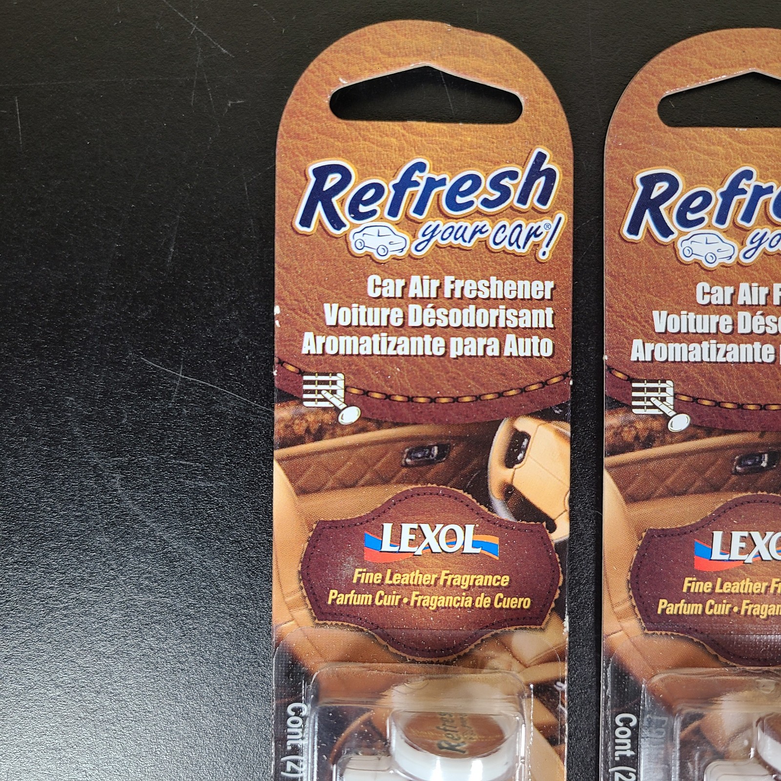 RARE 8-Pack LEXOL LEATHER Refresh Your Car Vent Clip Air Fresheners - Image 2