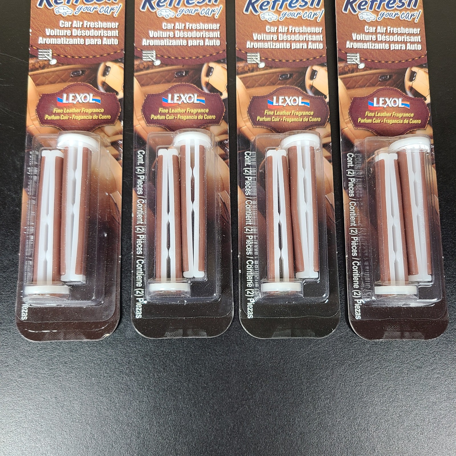 RARE 8-Pack LEXOL LEATHER Refresh Your Car Vent Clip Air Fresheners - Image 4
