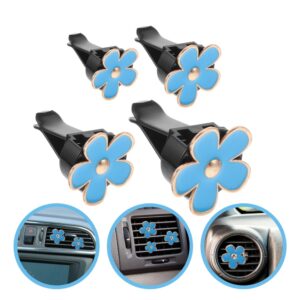 4 Piezas Clip de Salida de Aire Clips de Olor para Coche Acondicionador Ambientador Margarita-