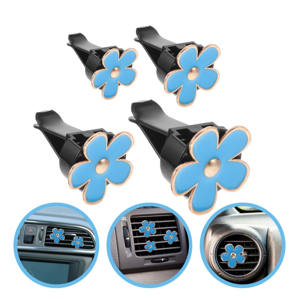4 Piezas Clip de Salida de Aire Clips de Olor para Coche Acondicionador Ambientador Margarita-