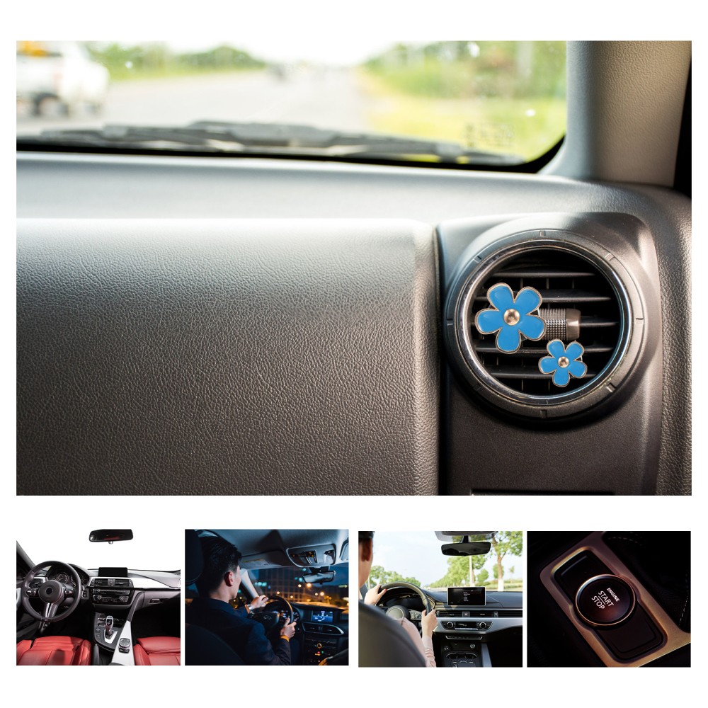4 Piezas Clip de Salida de Aire Clips de Olor para Coche Acondicionador Ambientador Margarita- - Image 2