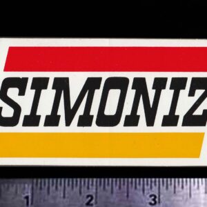 Productos químicos para lavado de autos SIMONIZ - Calcomanía/pegatina original vintage de carreras de los años 70-