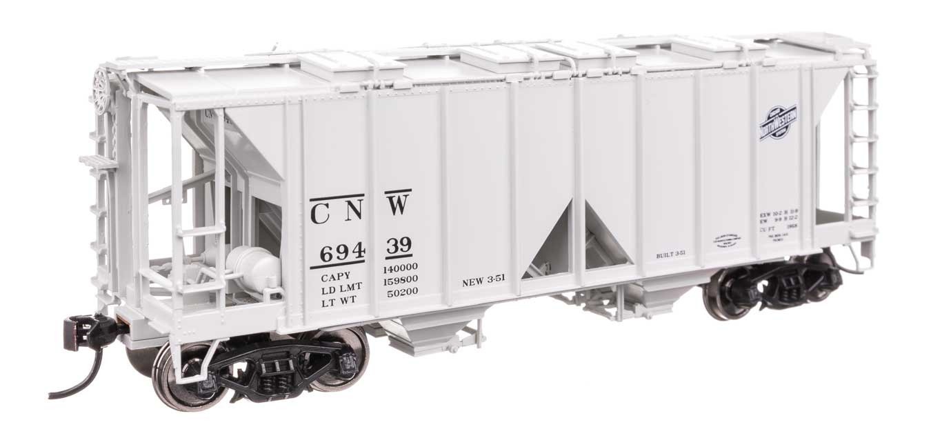 49708 Walthers HO ACF 1958 pies cúbicos tolva cubierta Chicago y North Western #69439-