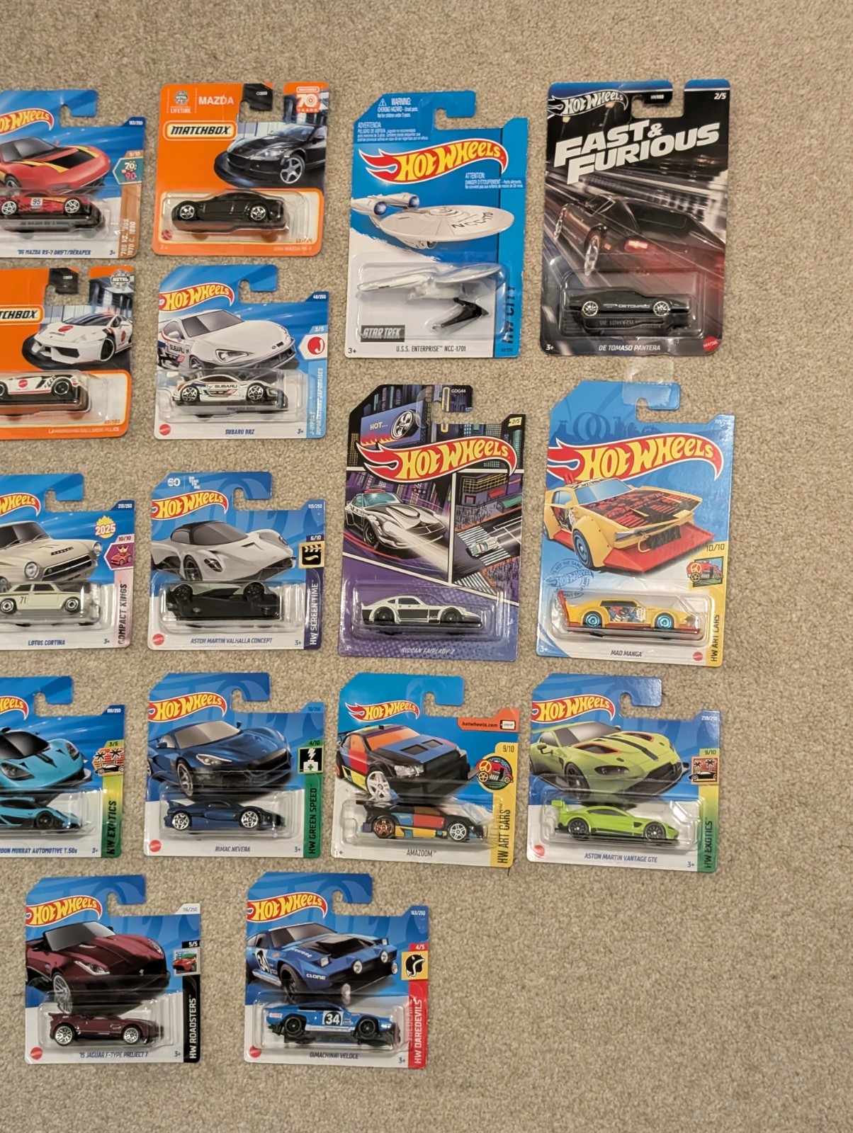 Lote a granel de 20 autos Hot Wheels y Matchbox - Ferrari Subaru Nissan Porsche Lambo- - Image 3
