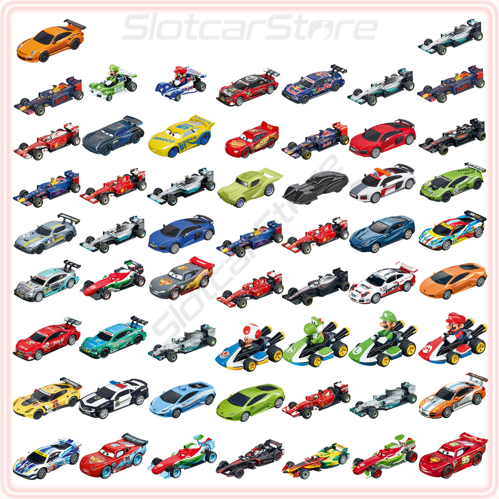 Carrera GO Selección Coche Surtido 2016 2017 2018 2019 1:43 Slotcar Analógico-